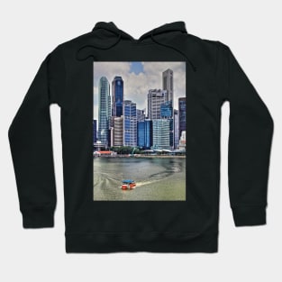 Amphibious Vehicle in front of Singapore Skyline Hoodie